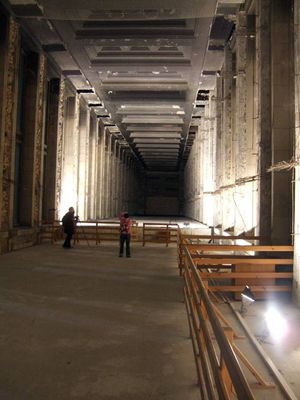 Der abgetrennte Teil der Eingangshalle.