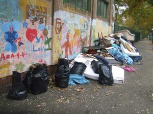 Eingesammelter Müll im Rahmen des Kiezputzes des QMs Körnerpark am gleichen Tag